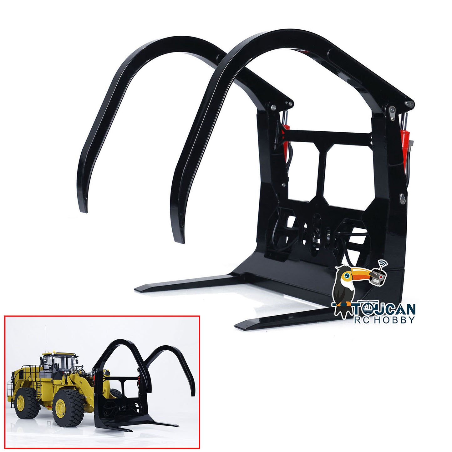 Kabolite Metal Bucket/ Clamp/Quick Connector/Tyre Chain for 1/14 RC Hydraulic Loader K988-100S Parts for Model Enthusiast