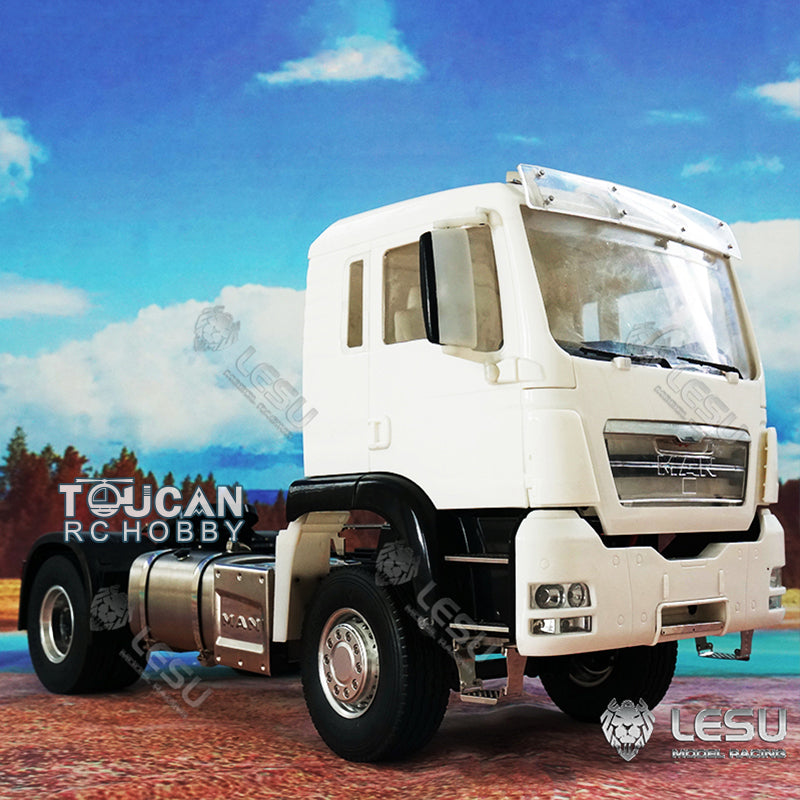 LESU 1/14 Scale TGS 4*2 Remote Controlled Tractor Truck Metal Chassis Model W/ Motor DIY Cabin Car SpareParts Cabin Color