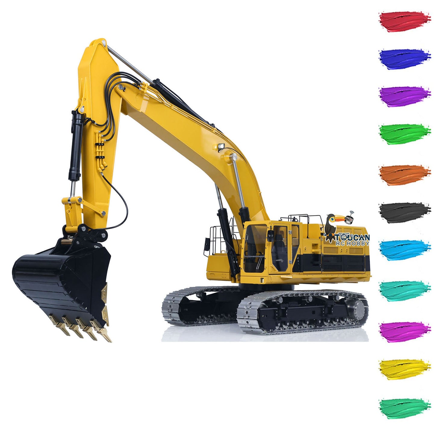 LESU C374F 1/14 RC Hydraulic Excavator Remote Controlled Heavy Digger Machine Sound Smoke Light LCD Screen 6CH Valve Motor ESC