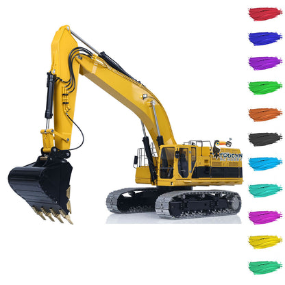 LESU C374F 1/14 RC Hydraulic Excavator Remote Controlled Heavy Digger Machine Sound Smoke Light LCD Screen 6CH Valve Motor ESC