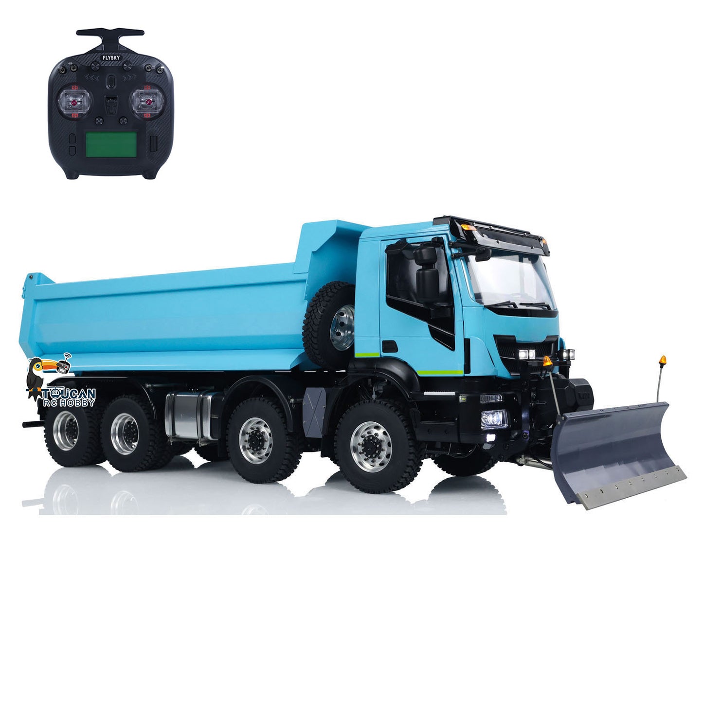 1:14 8x8 RC Hydraulic Equipment Radio Control Tipper Car 2-speed Dump Truck DIY Model Sound Light ST8 LED Light Sound