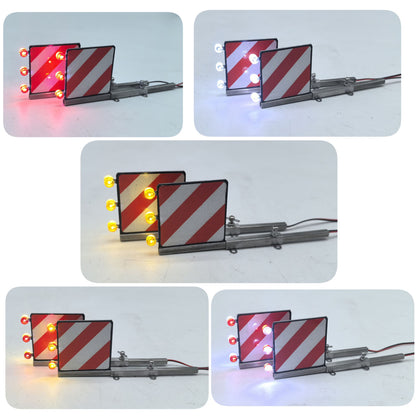 TOUCAN RC HOBBY Degree Plastic Rear Mudguard with 5V LED Lamp Warning Light for DIY 1/14 RC Tractor Truck Engineering Vehicle Trailer Upgraded