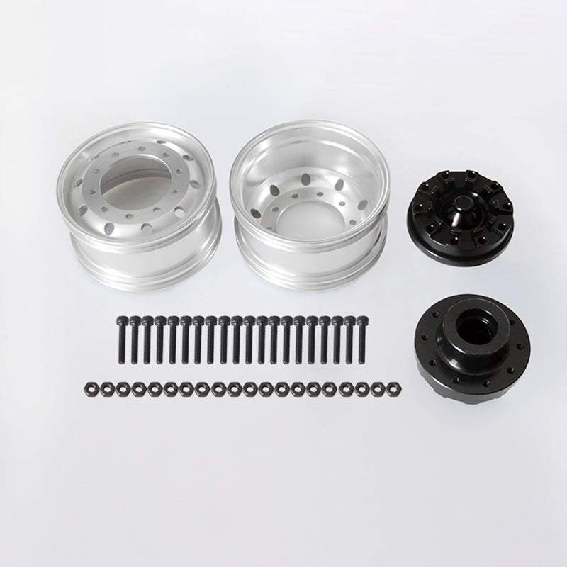 JDModel Metal Rear/Front Wheelhub/Guard Rim for 1/14 RC Tractor Truck DIY Model Radio Control Engineering Vehicle Events