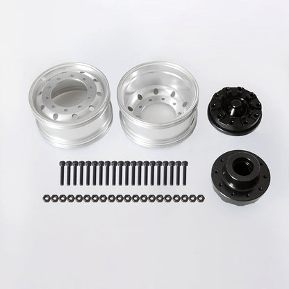 JDModel Metal Rear/Front Wheelhub/Guard Rim for 1/14 RC Tractor Truck DIY Model Radio Control Engineering Vehicle Events