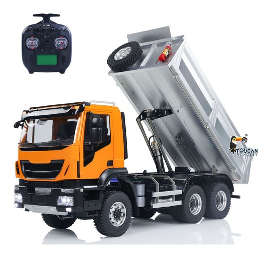 1/14 Hydraulic RC Dump Trucksx 2-speed Gearbox Remote Control Tipper Cars DIY Toy Hobby Model Gift Assembled Painted