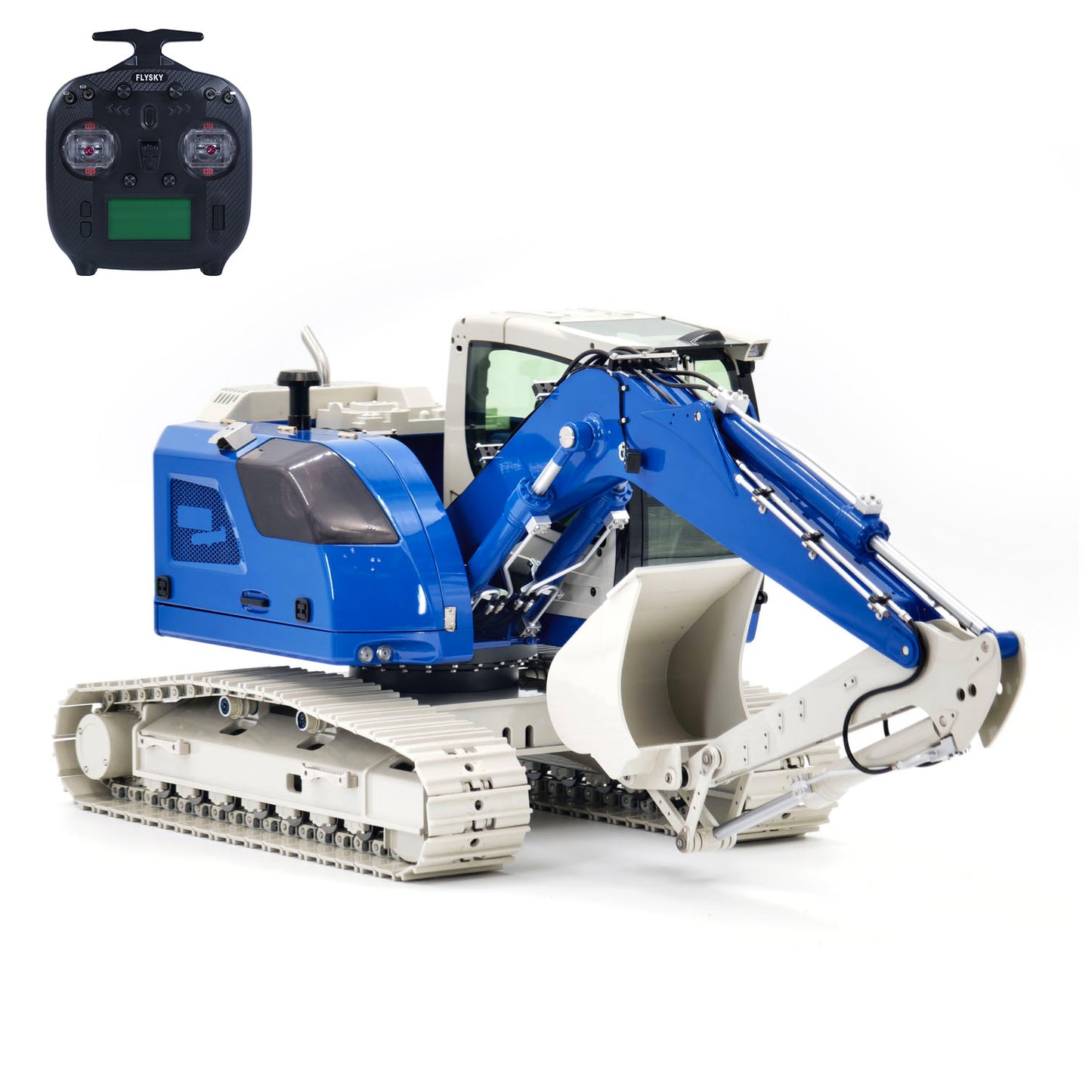 1/14 Metal 2Arms RC Hydraulic Tracked Excavator JDM-208 R920 Radio Control Digger Engineering Vehicle Sound System Battery
