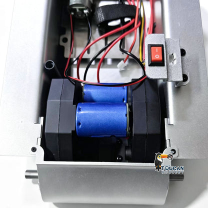 Metal Chassis Smoke Unit Gearbox Power Blue Motor Speaker Switch for Henglong 1/16 RC Battle Tank 3898 USA M4A3 Sherman Model