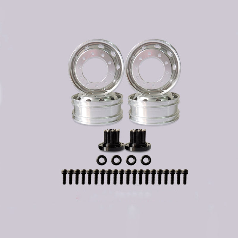 JDModel Metal Rear/Front Wheelhub/Guard Rim for 1/14 RC Tractor Truck DIY Model Radio Control Engineering Vehicle Events
