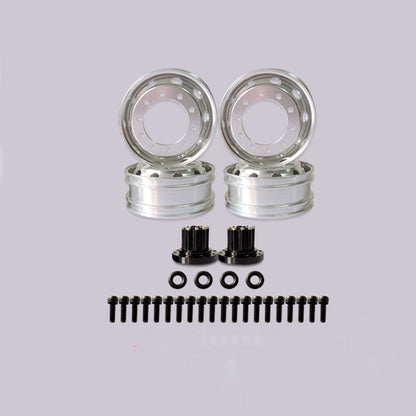 JDModel Metal Rear/Front Wheelhub/Guard Rim for 1/14 RC Tractor Truck DIY Model Radio Control Engineering Vehicle Events