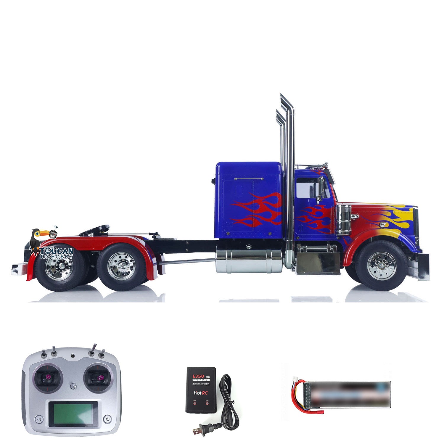 56344 GrandHauler 1/14 Metal RC Tractor Truck 6*4 Lorry Vehicle 3 Speed Transmission
