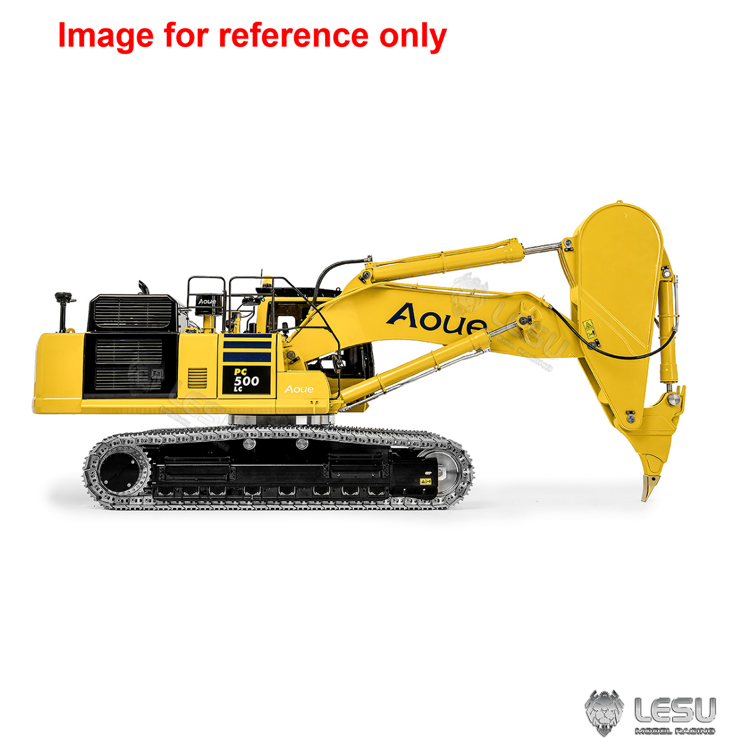 LESU PC500 1/14 RC Metal Excavator B0020 Model Hydraulic Crawler Digger with Rock Arm Light System 3CH Valve Brushless Motor ESC
