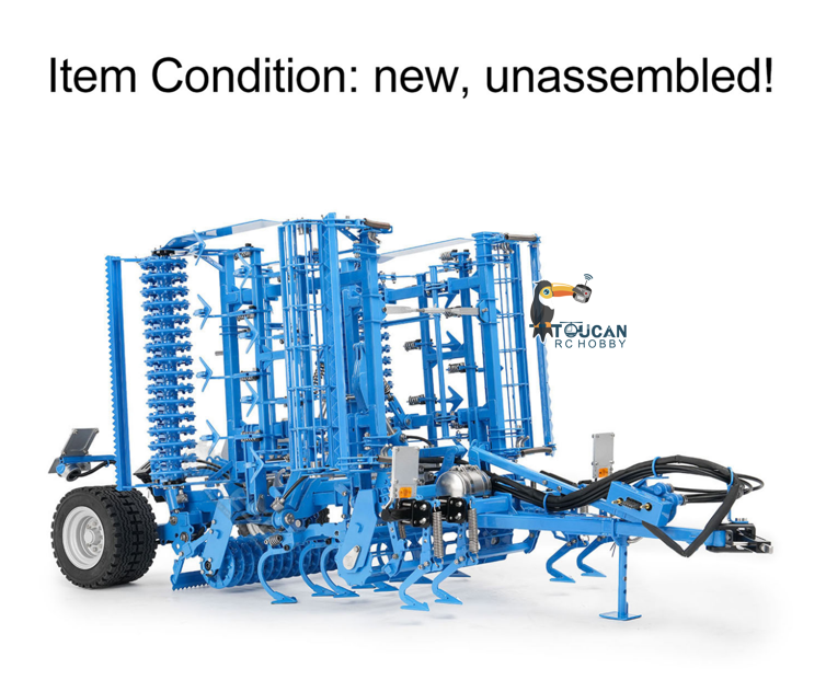 LESU AOUE 1050 Metal 4x4 1/14 RC Tractor Truck Hydraulic Agricultural Vehicles K500 Seedbed Pre-sowing Soil Preparation Machine Frsky XE Lite