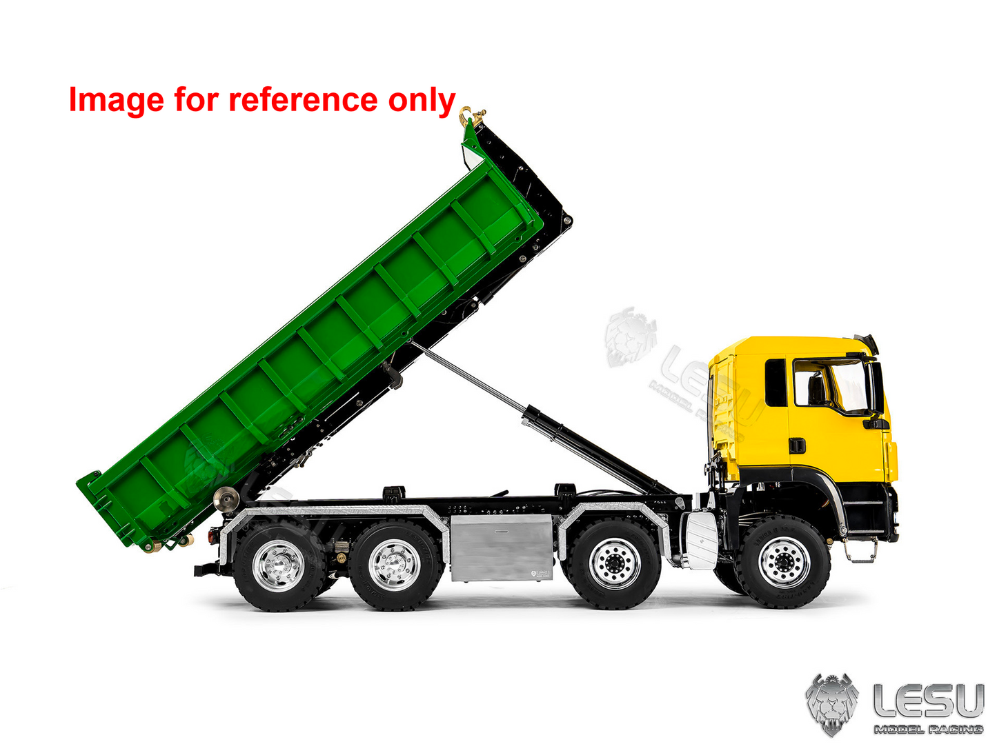 LIMITED-TIME SALE IN Stock LESU Z0098 1/14 Metal Hydraulic Roll On Off Dump Truck 8x8 Folding Hooklift Engineering vehicle with 3Speed Gearbox Differential Lock Sound Light