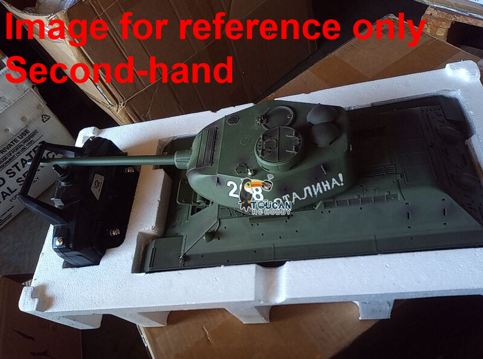 Fast Free Shipping Second Hand US Stock Henglong 1/16 7.0 Soviet T34-85 RC Tank 3909 360¡ã Metal Wheels Barrel Recoil