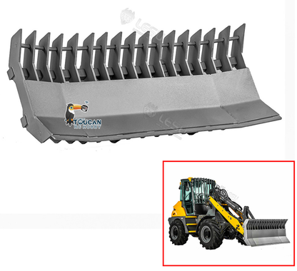 TOUCAN RC HOBBY LESU 1/14 Metal Sieve Bucket Gripper Dozer Shovel Rake Bucket for AOUE MCL8 AT1050 WA100M-8 RC Hydraulic Loader Construction Vehicles DIY Model