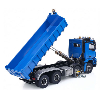 1/14 Remote Control Hydraulic Full Dumper 8*8 5 Valves RC Roll On Off Tipper Engineering Vehicle Differential Locks No Charger