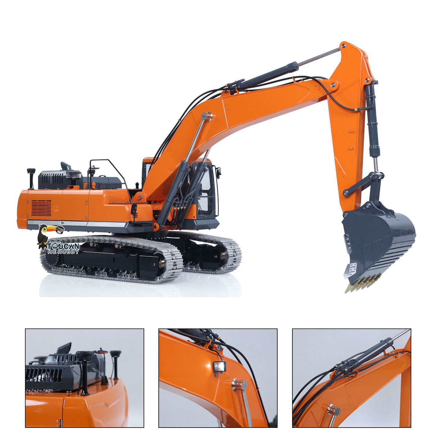 LESU AOUE DX350LC 1/14 Metal RC Excavator B0013 Hydraulic Remote Control Digger Adjustable Tracks LCD Display Light System