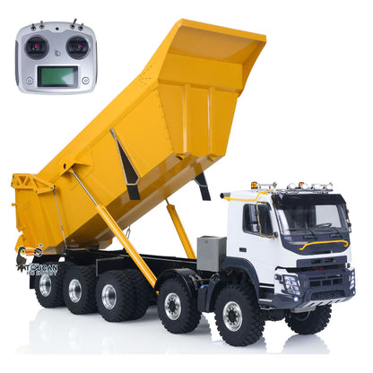 TOUCAN RC HOBBY JDModel 219 1/14 Metal Radio Controlled Hydraulic Dumper Truck 10X10 RC Tipper 3Speed Axles Transfer Case Differential Locks