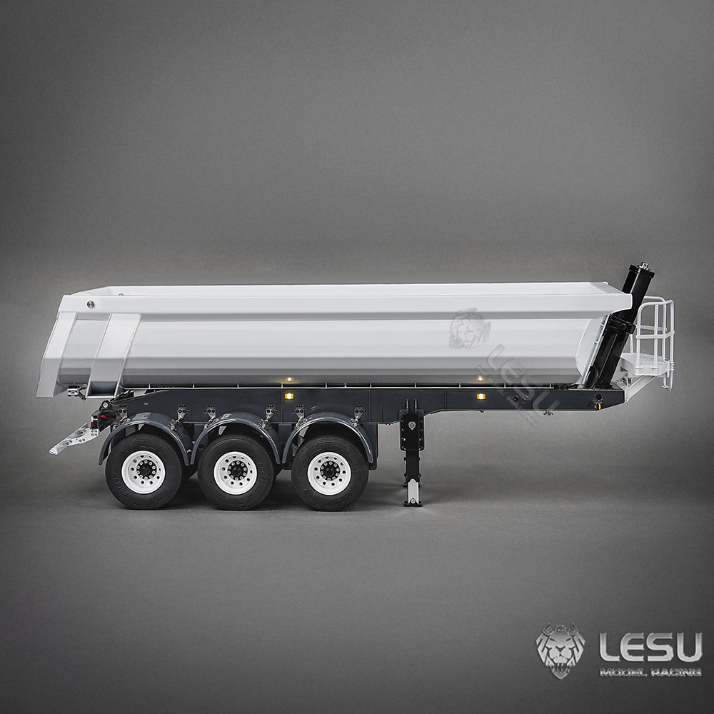 LESU A0045 1/14 Metal Hydraulic RC Semi Dump Trailer Model with Electric Legs for RC Tractor Truck Construction Model Enthusiast