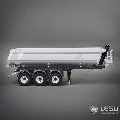 LESU A0045 1/14 Metal Hydraulic RC Semi Dump Trailer Model with Electric Legs for RC Tractor Truck Construction Model Enthusiast