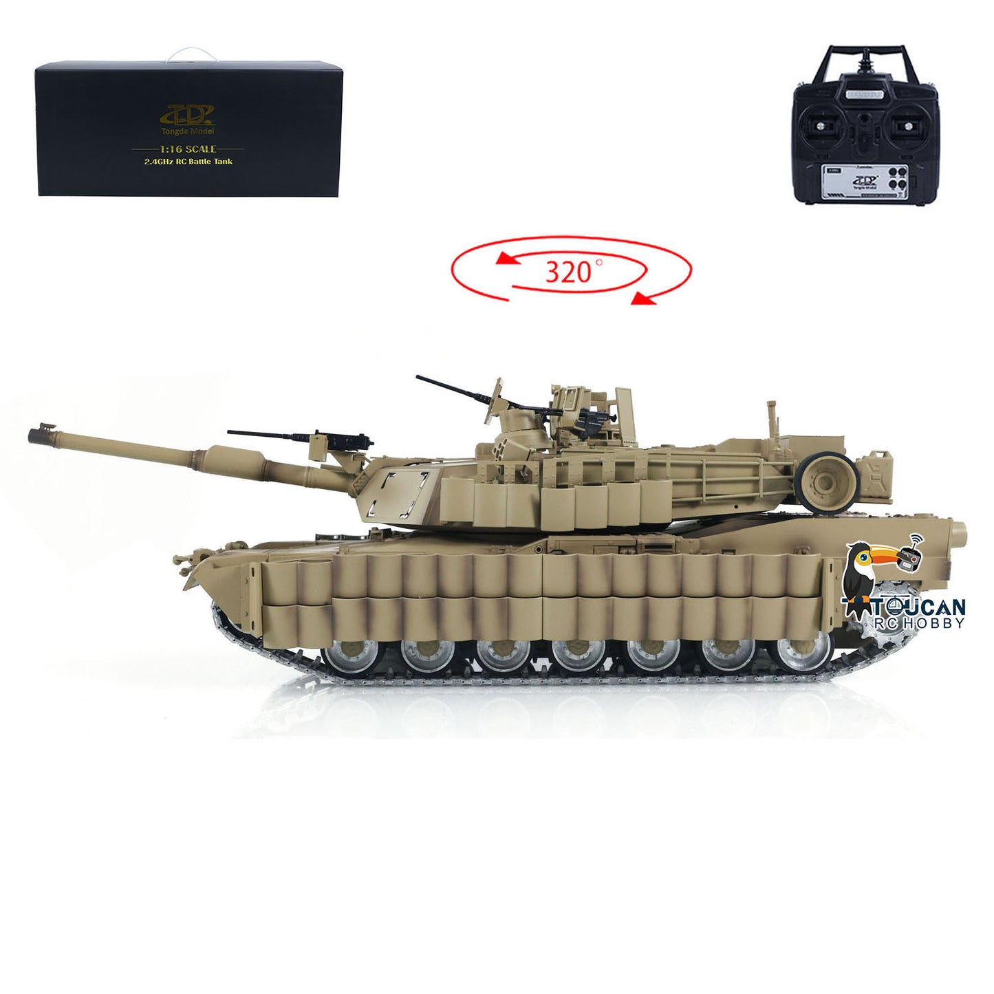 IN STOCK Tongde 1/16 Abrams M1A2 RC Infrared Battle Tank SEP TUSK II Remote Controlled Electric Panzer Hobby Model 320 DIY