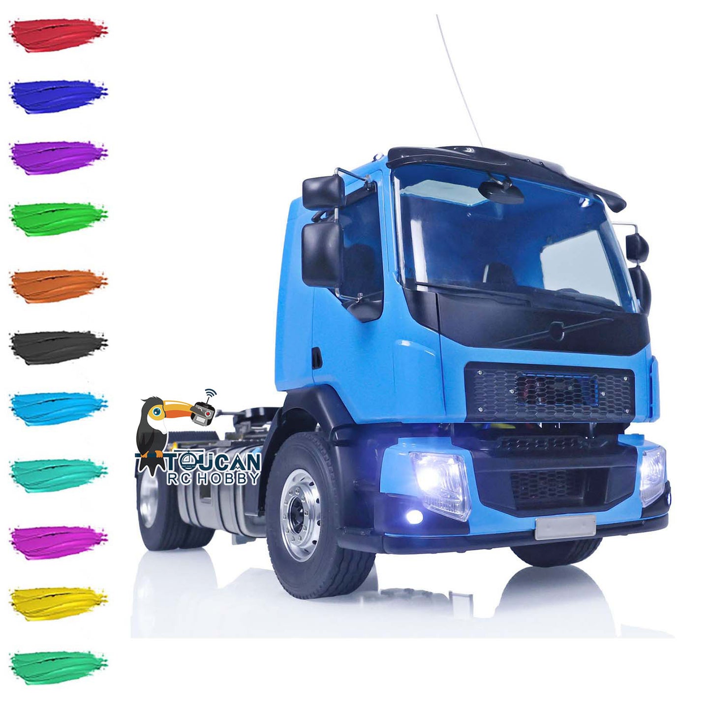LESU 4x4 RC Tractor Truck 1/14 RTR Painted Assembled Radio Controlled Car Light Battery Metal Chassis ESC Motor