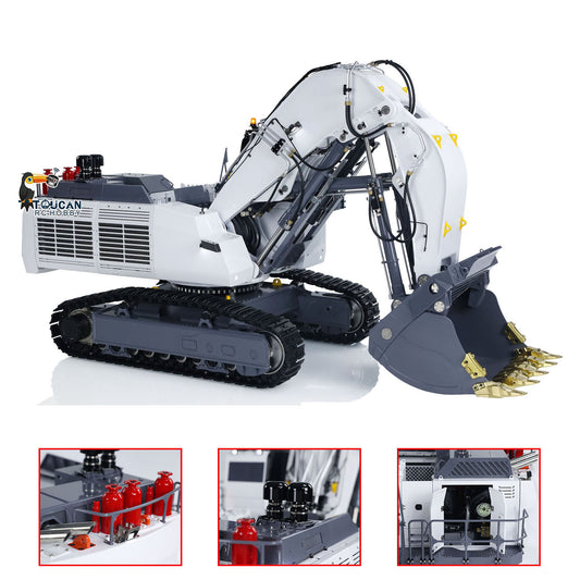 1/14 LESU AOUE 9150 RC Hydraulic Double Pump Excavator Light System Heavy Shovel Painted Construction Car