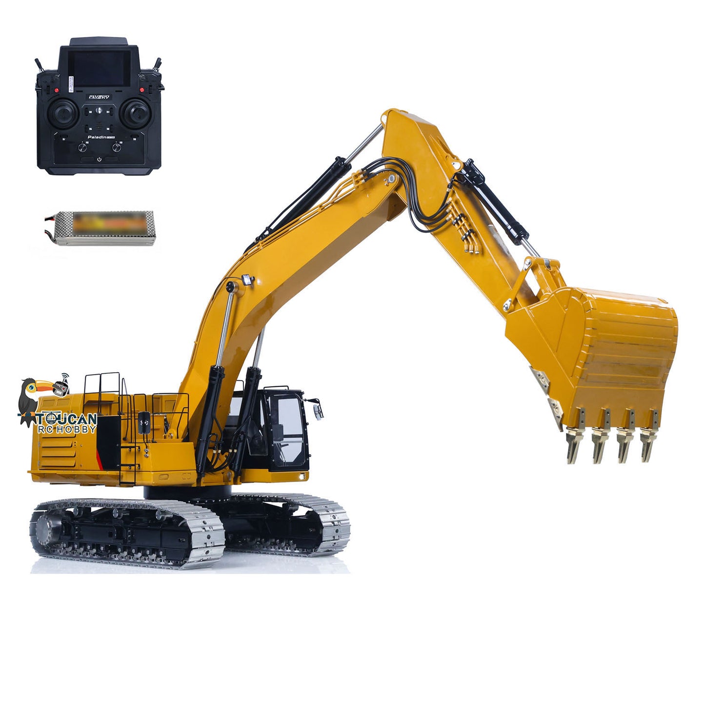 LESU C374F 1/14 Metal Hydraulic RC Excavator B0001 PNP/RTR Real Construction Truck Model with Light System for Model Enthusiast Weekend Outdoor Fun