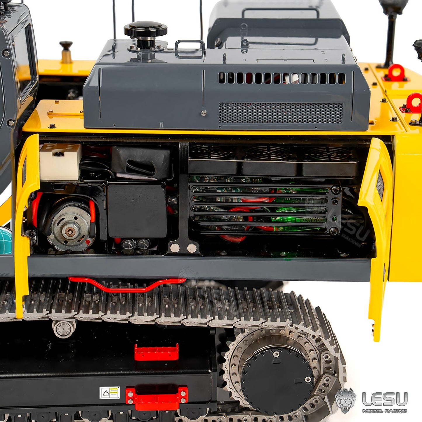 Metal LESU 1/14 Remote Control Hydraulic Tracked Excavator SK500 RC Digger 6CH Valve 3MAP Pump Brass Relief Valve Light System