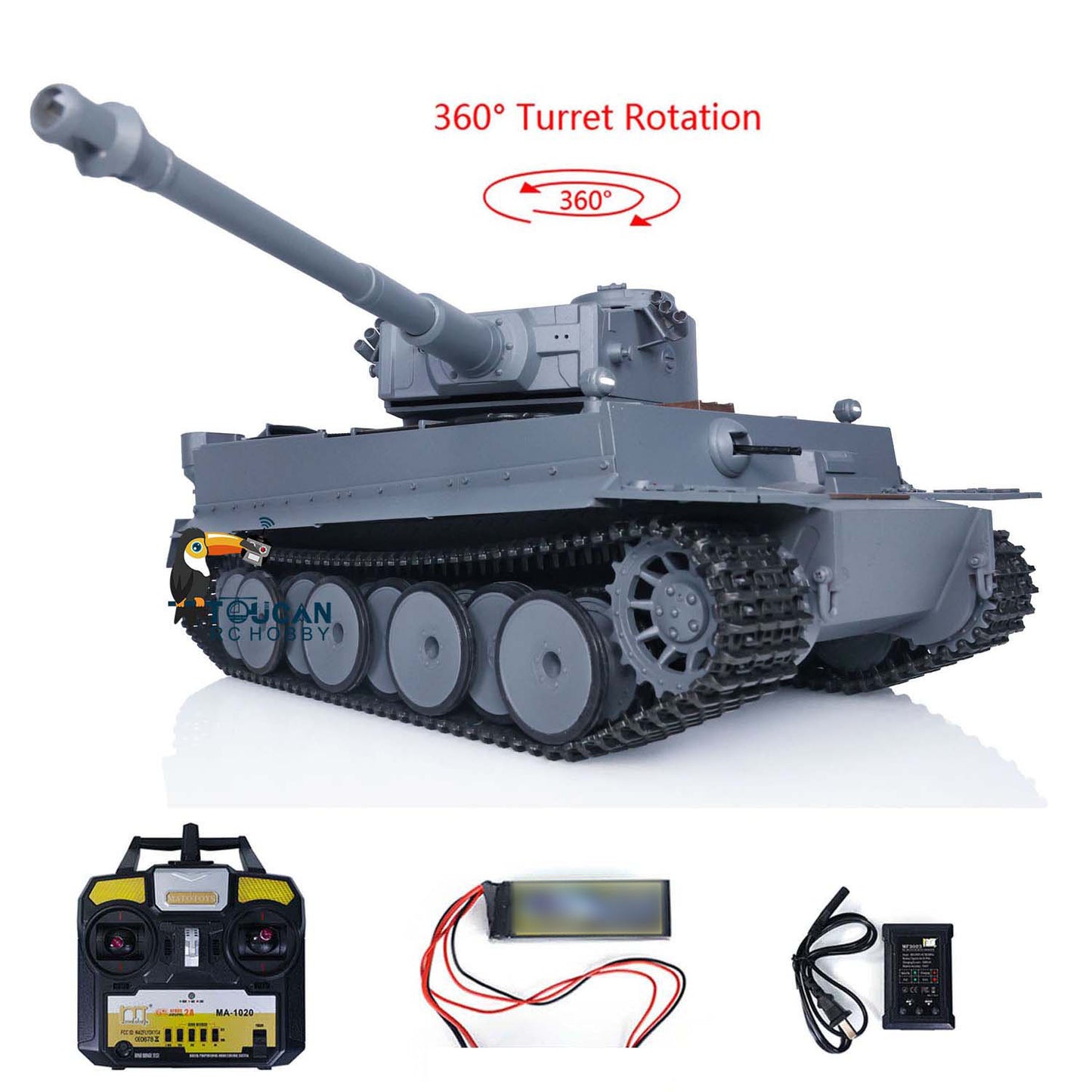 Mato Painted 100% Metal 1/16 RC Tank German Tiger I Remote Control Military Armor Model BB Shooting RTR 1220 Kits