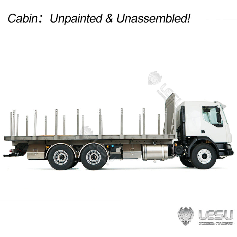 2Speed LESU 1/14 RC Flatbed Timber Truck VM FE Remote Control Lorry Car 6x4 Metal Chassis RWD Model Vehicle Light Sound Motor