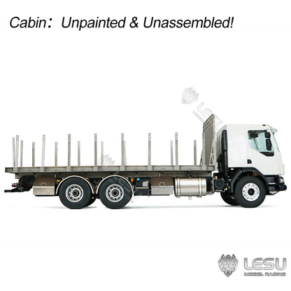 2Speed LESU 1/14 RC Flatbed Timber Truck VM FE Remote Control Lorry Car 6x4 Metal Chassis RWD Model Vehicle Light Sound Motor