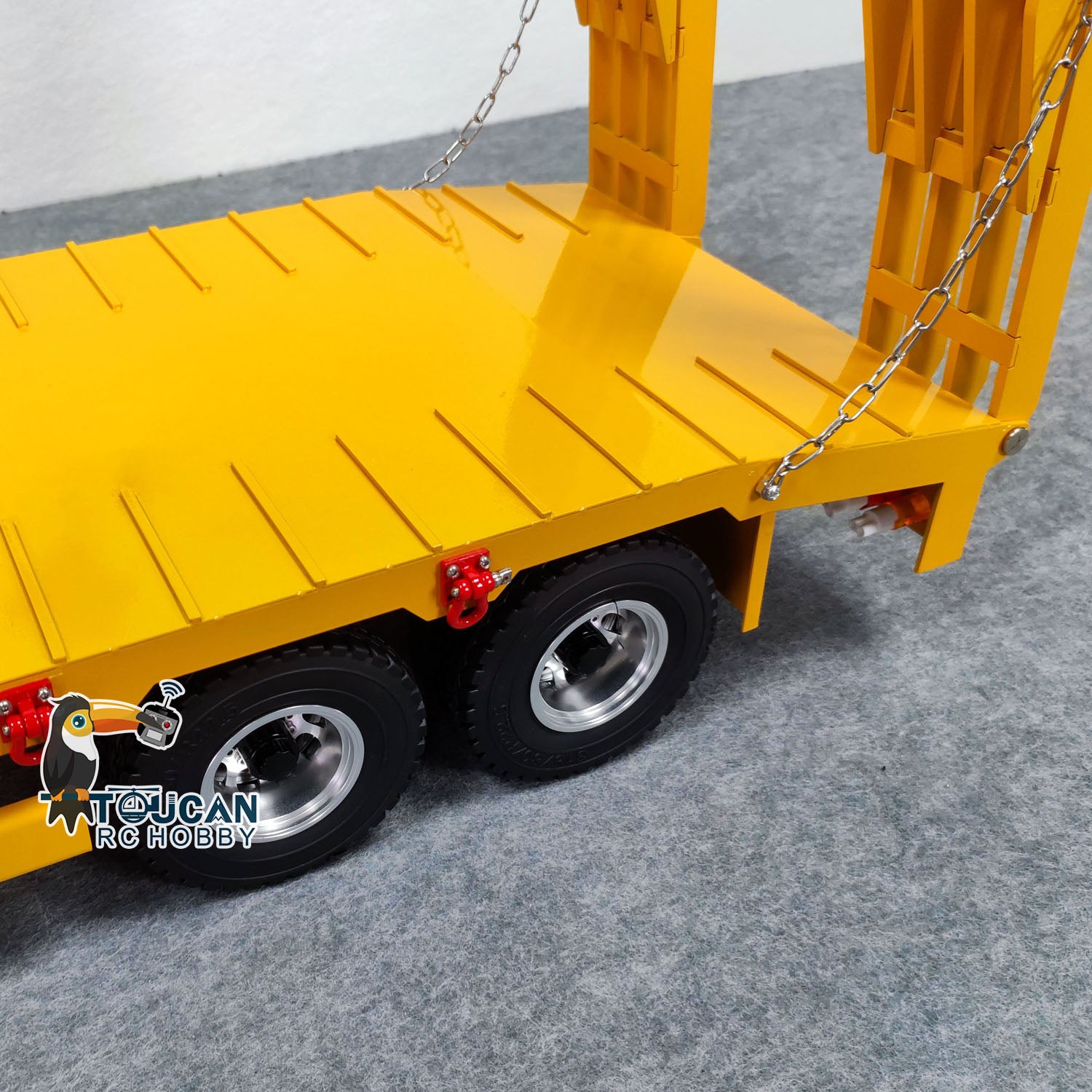Metal 4-axle Full Trailer for 1/14 RC Tractor Truck Remote