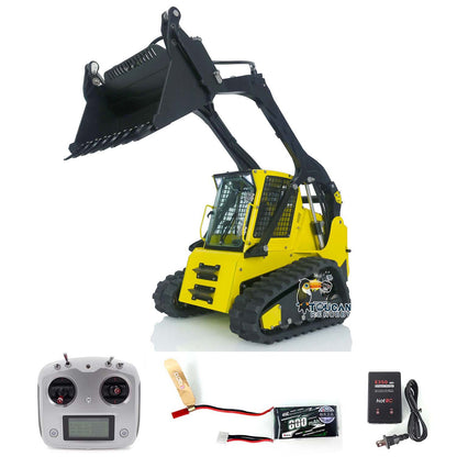 LESU 1/14 Scale Hydraulic Radio Controlled Loader Aoue LT5 Tracked Skid-Steer Loader Sweeper Dozer Blade Gripper Hay Clamp