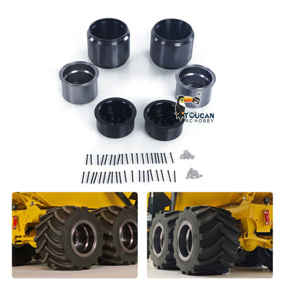 JDM-198 Metal Manual Quick Coupler/Wheel Hubs/Rubber Tire/Fork for 1/14 ZW370 RC Hydraulic Loader DIY Scale Models
