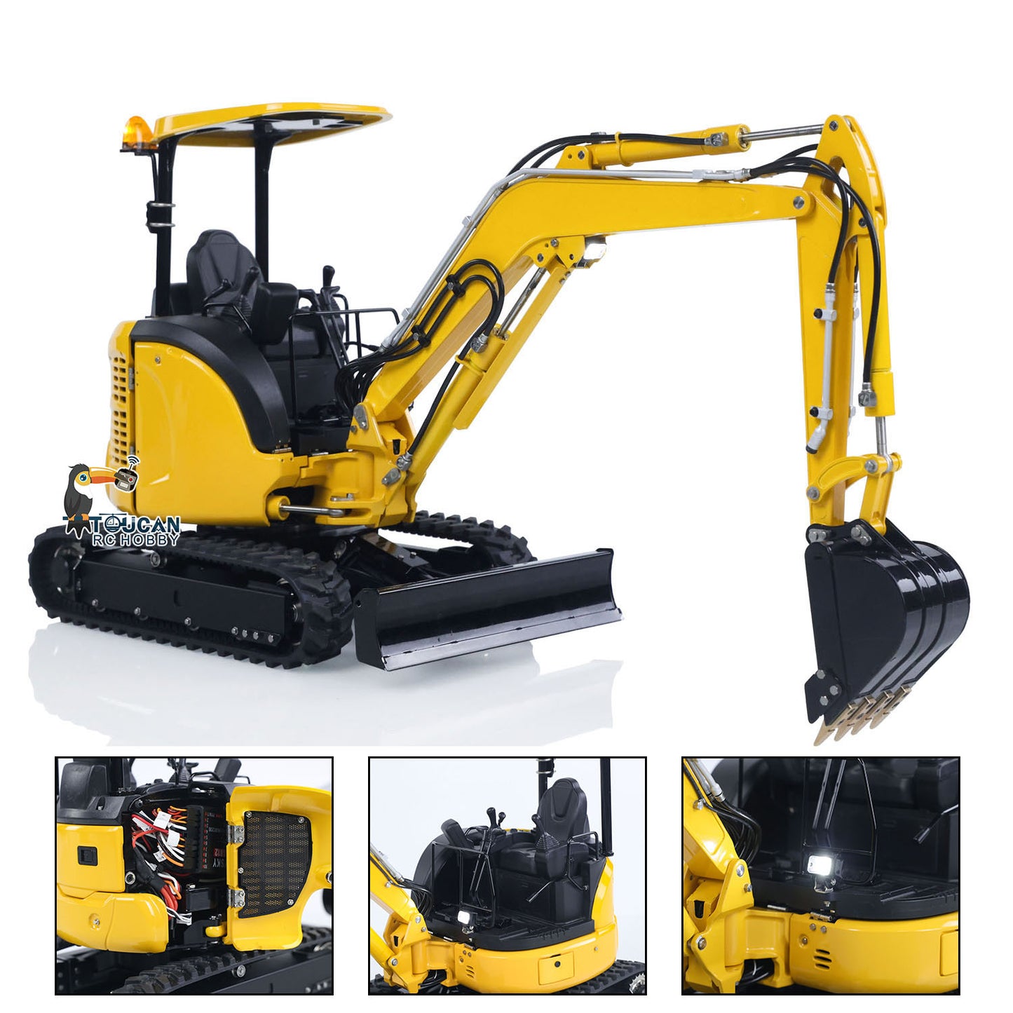 LESU PC30 1/14 Metal RC Hydraulic Excavator B0003 KIT/PNP Mini Digger 6CH Reversing Valve System Brushless Motor Lighting for Hobby Collectors