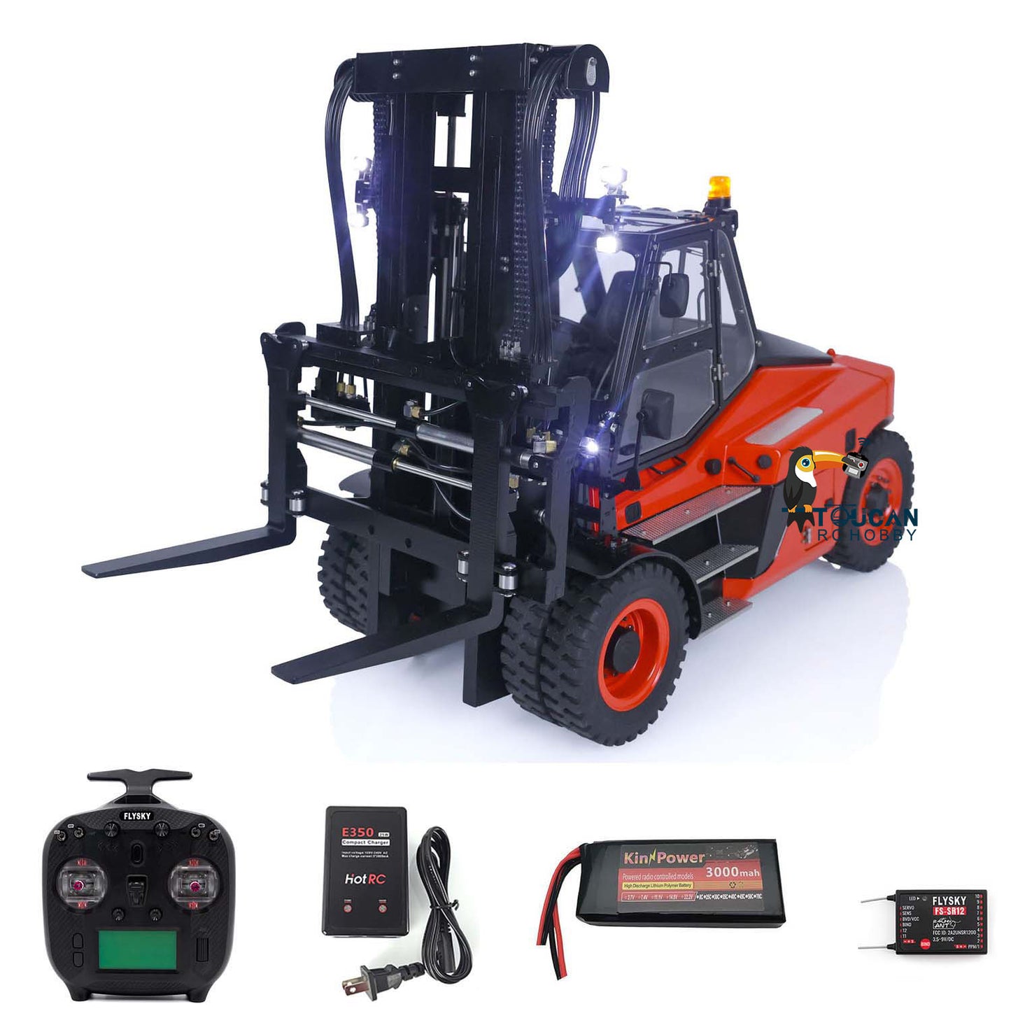 LESU 1/14 RTR Hydraulic RC forklift Aoue-LD160S for Truck Painted Assembled Model W/ Openable Door Sound Light System