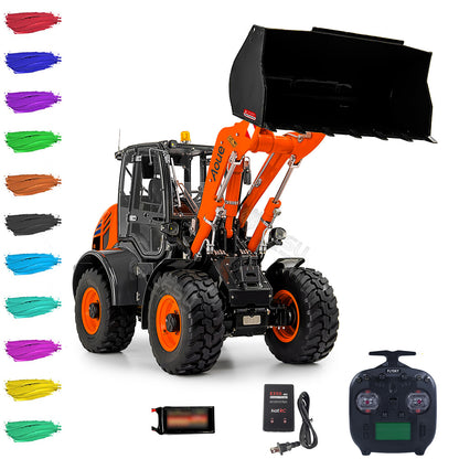 Metal LESU 1/14 RC Hydraulic Loader Aoue WA100M-8 4X4 RTR Remote Control Construction Vehicle Axle Lock Sound Light ST8 Radio