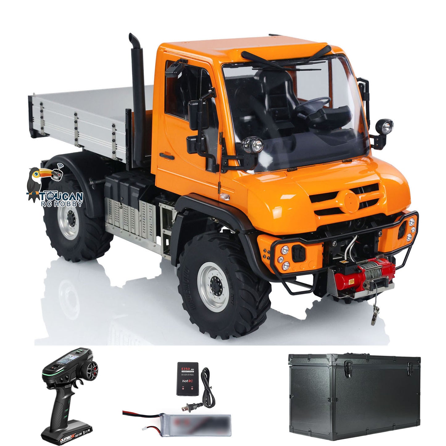 Fast Free Shipping 4X4 1/10 UNI U423 RC Off-road Vehicle Winch RTR Remote Control Rock Crawler Car Metal Bucket Brushed Motor ESC Differential Lock