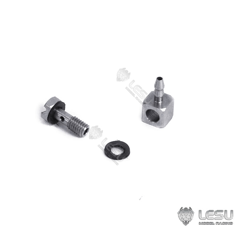 LESU Metal Straight/Curved M3 M2 Nozzle M3 Oil Nozzle Plug for 1/14 RC Hydraulic Construction Vehicle Dumper Truck DIY Model