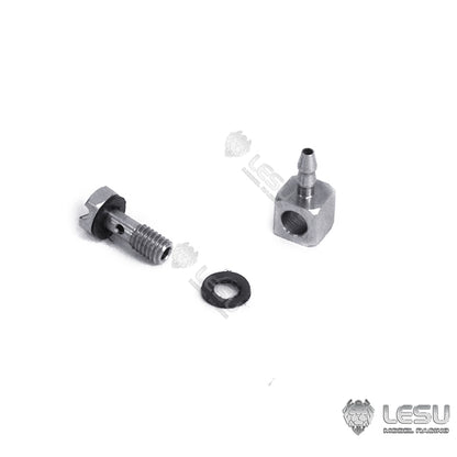 LESU Metal Straight/Curved M3 M2 Nozzle M3 Oil Nozzle Plug for 1/14 RC Hydraulic Construction Vehicle Dumper Truck DIY Model