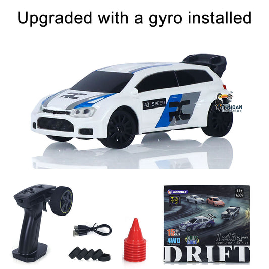 US Stock 2.4GHz Mini RC Drift Car 1/43 Racing Vehicles High Speed 4WD Ready to Go Mini Car Toy Radio Battery Lights Model Gyroscope
