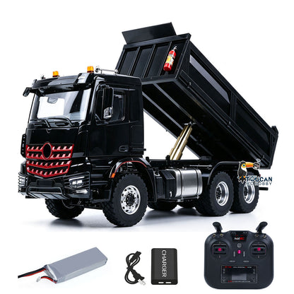 6X6 Metal Chassis 3348 RC Hydraulic Dumper 1/14 Radio Controlled Tipper NO Lock Light Sound Radio Battery Construction Truck RTR