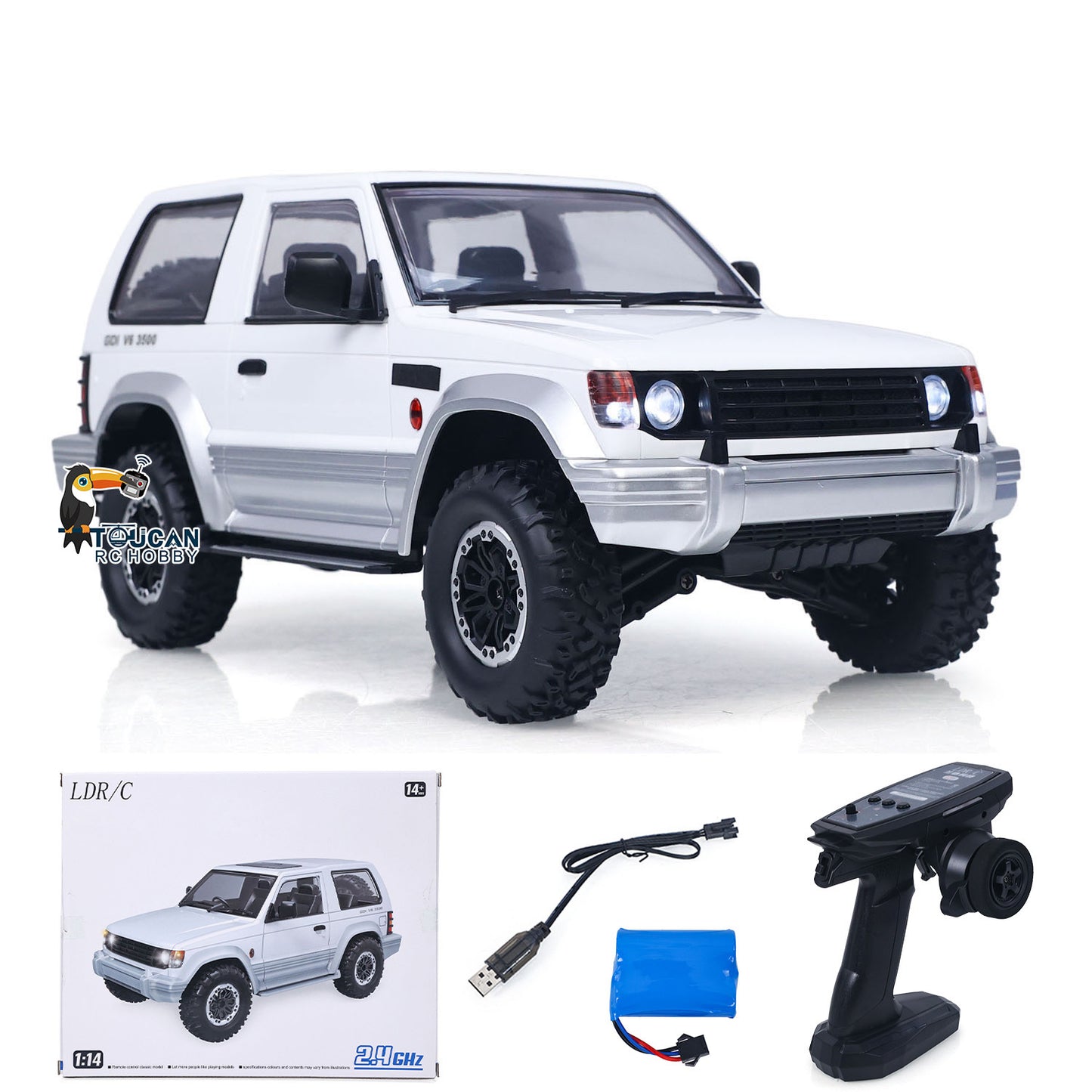Plastic Shell 1/14 Remote Control Crawler LDRC LD1297S 4x4 RC Off Road Car 2Speed Gearbox Metal Gears 380 Brushed Motor RTR