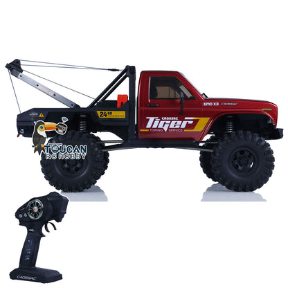 US Stock 1/8 4WD CORSSRC EMO X3 RC Towing Rescue Car 4x4 Remote Control Crawler Car Model Light System Two-speed Transmission