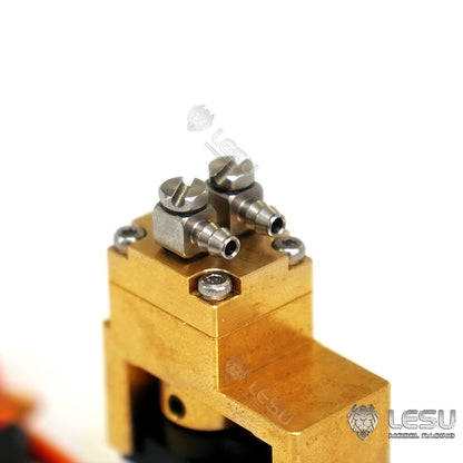 LESU Metal Hydraulic Switch Valve 1524/Lock Valve 1538 comes with 1PC Servo for 1/14 RC Excavator Loader Bulldozer Remote Control Construction Vehicles Trucks DIY Model