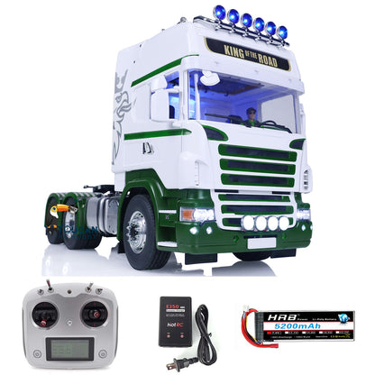 LESU 1:14 Scale DIY Radio Controlled Tractor Truck for Tamiya 6x6 Remote Control Cars Model Battery & Radio System & Charger