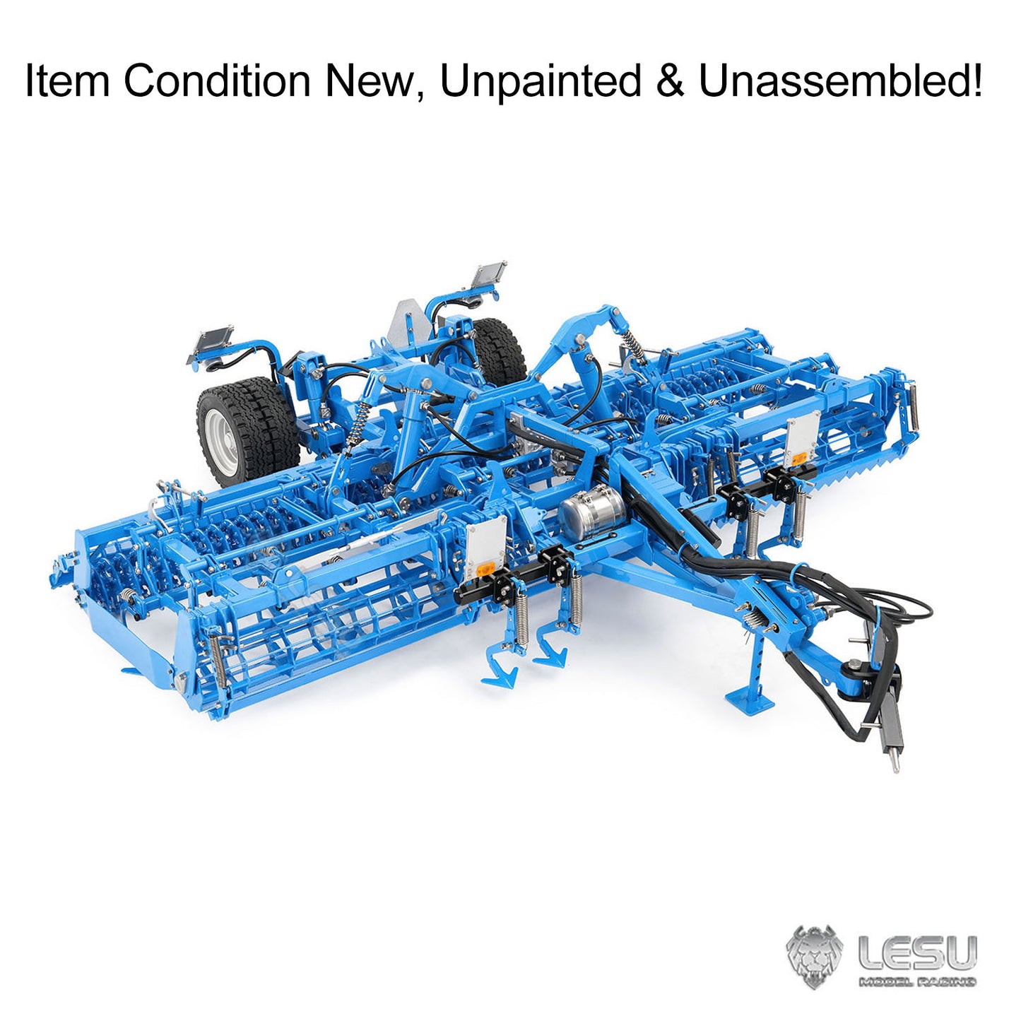 K500 Metal Seedbed Pre-sowing Soil Preparation Machine KIT Plough for LESU 1/14 RC Hydraulic Tractor Car 1050 Agricultural Truck