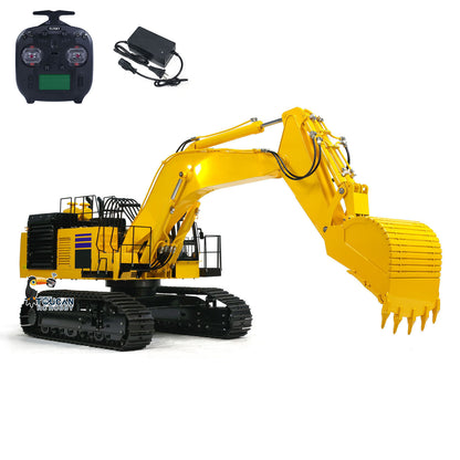 1/8 Scale PC1250 RC Hydraulic Excavator Metal Heavy Duty Construction Vehicle  Assembled and Painted Light System