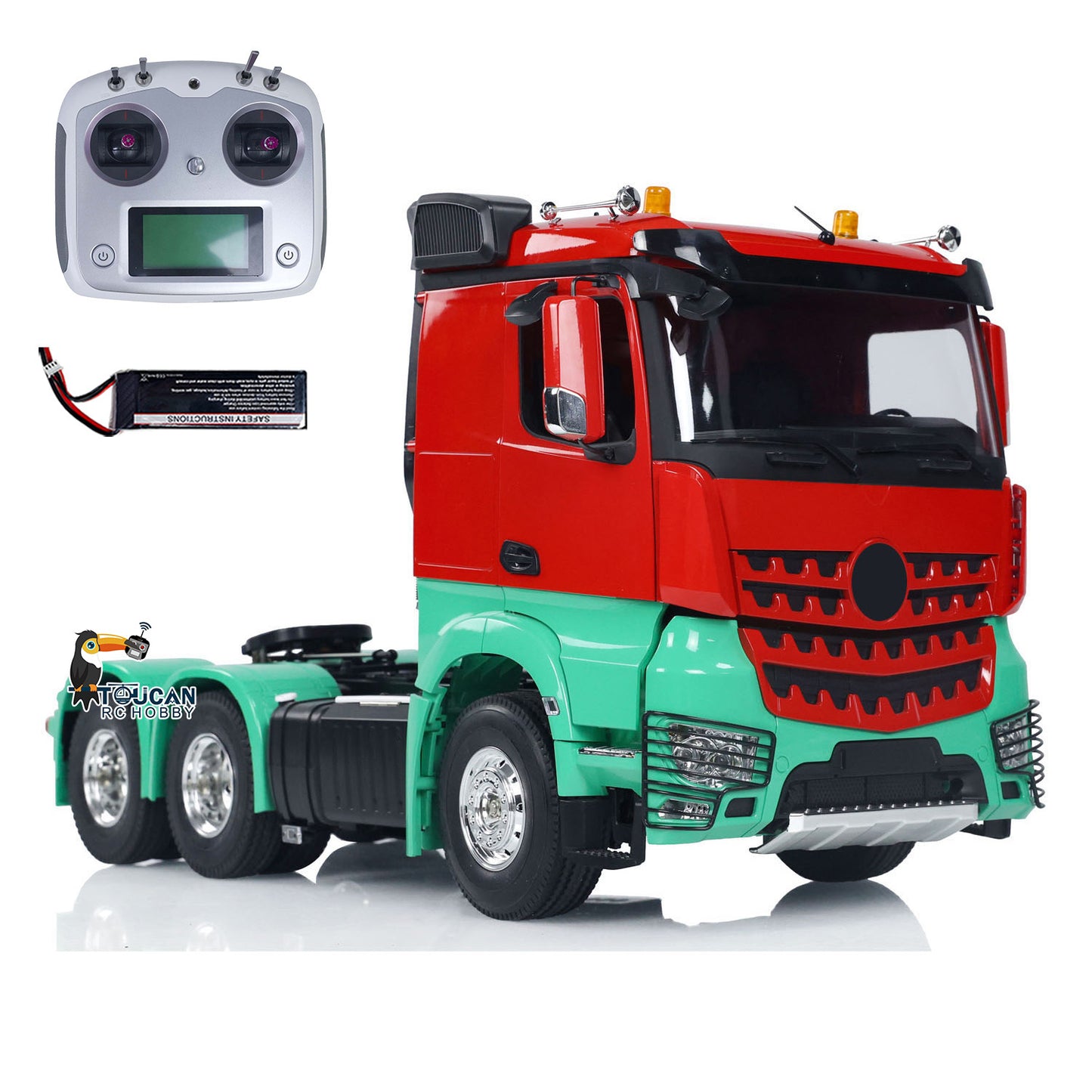 1/14 Remote Control Tractor Truck 6x4 RTR RC Lorry Car 3-speed Gearbox Sounds Lights